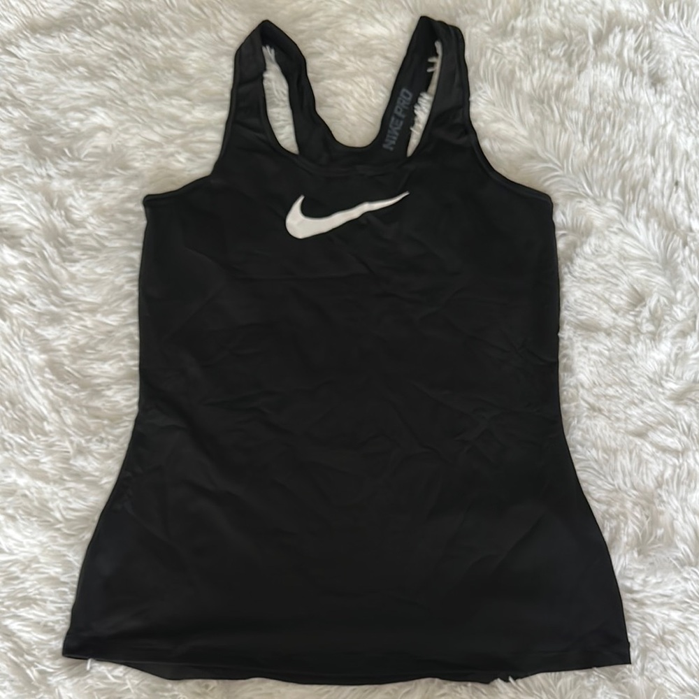 Nike Black Fitted Tank Top with Racerback Medium